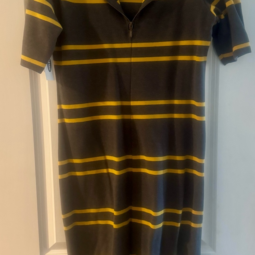 Old Navy Charcoal Gray and yellow dress